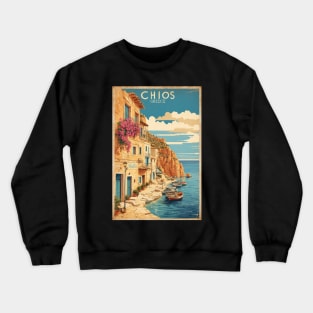 Chios Greece Vintage Tourism Travel Crewneck Sweatshirt